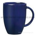 12oz deep blue color glazed logo printed ceramic coffee mugs